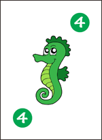 Fish Food - Size 4 Attacking Creature Card